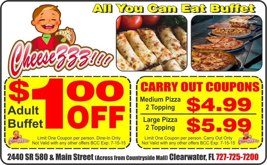 Coupon for Cheese ZZZ Pizza & Buffet